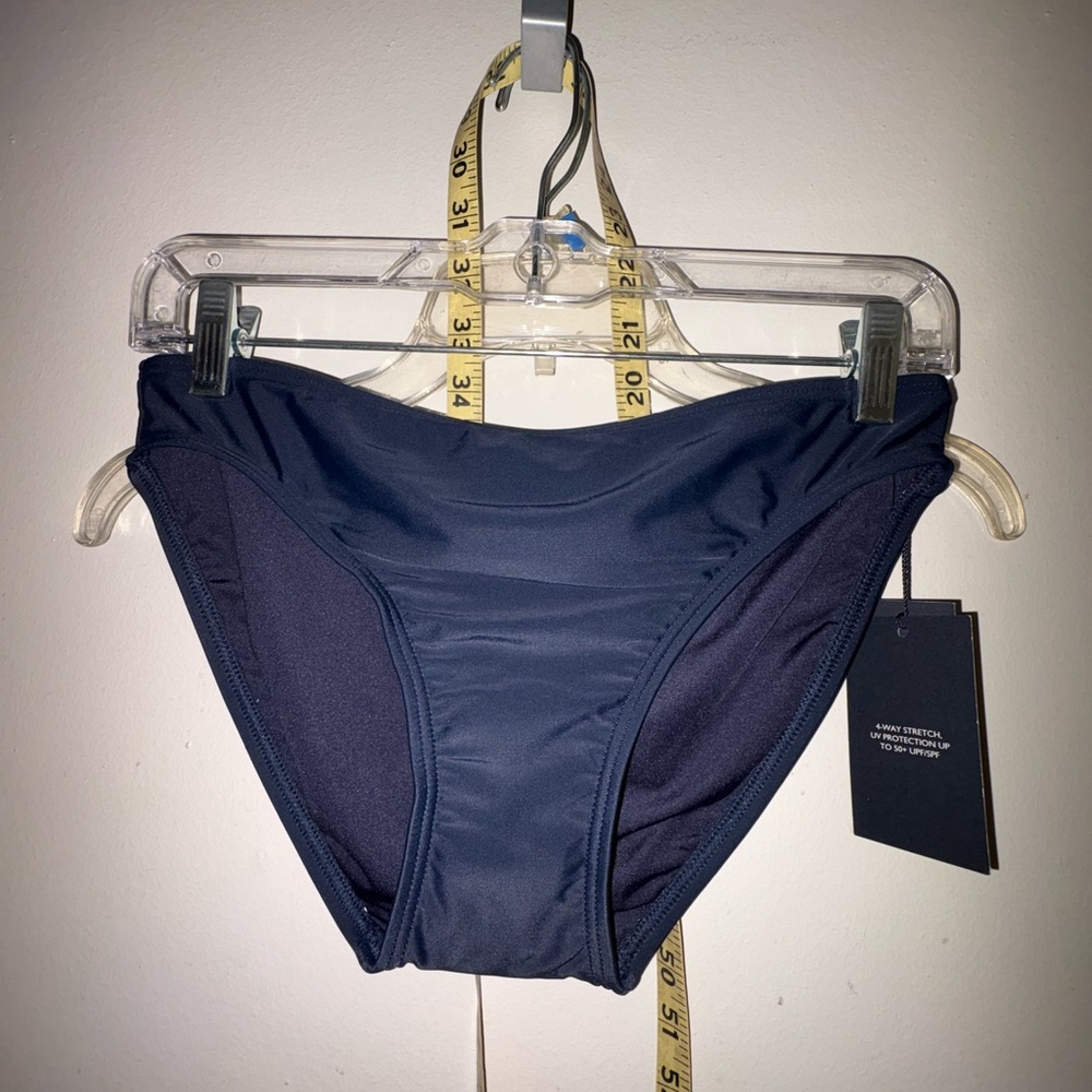 Tommy Hilfiger Hipster Bikini Bottom Women's XS Navy Blue Swimwear Summer Beach